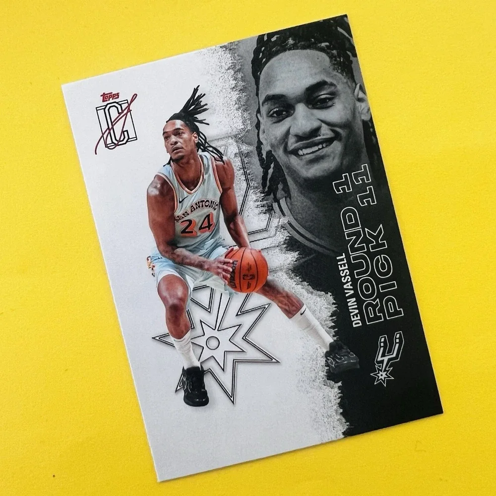 2025-26 Topps Signature Class Bronze Round 1 Pick Devin Vassell #34‎ Spurs